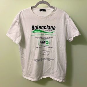 Balenciaga Recycle Print Jersey T-Shirt